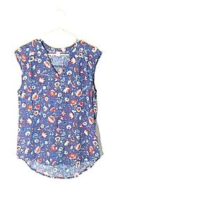 Cute floral high low blouse